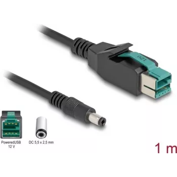 Cable PoweredUSB DeLOCK macho 12 V a DC 5.5 x 2.5 mm macho 1 m