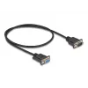 DeLOCK 87819 Cable serie RS-232, D-Sub 9 macho a hembra, 0,5 m, negro
