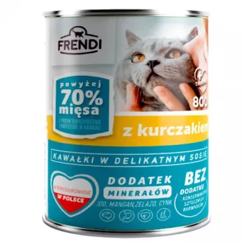 Comida húmeda para gatos Frendi trozos en salsa de pollo 800 g