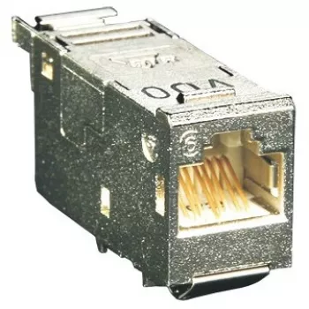 Módulo de conexión BTR E-DAT Cat.6A 8(8) RJ-45, plateado, 41,95×14,7×19,1 mm