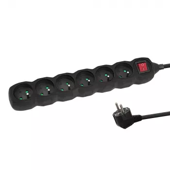 Alargador Esperanza ELK218K 3 m 6 toma(s) de CA para interiores negro