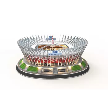 Puzle 3D cubicfun PGE National LED Model 306-L541H — modelo arquitectónico de papel con iluminación LED