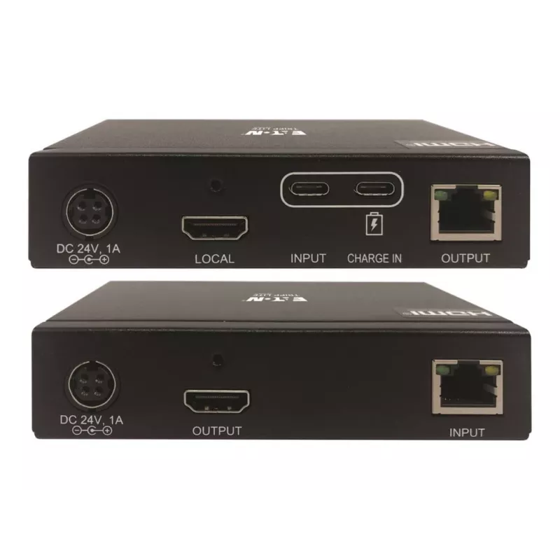 Kit extensor Eaton Tripp Lite Series USB-C a HDMI sobre Cat6 con soporte KVM, 4K 60Hz, 4:4:4, transmisor/receptor, USB, PoC, HDCP 2.2, hasta 70 m, TAA - extensión para vídeo