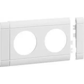 HAGER GB080209016 Placa cubierta 2 tomas de corriente apilable libre de halógenos (GB080209016)