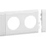 HAGER GB080209016 Placa cubierta 2 tomas de corriente apilable libre de halógenos (GB080209016)