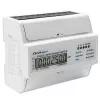Contador electrónico bidireccional trifásico Qoltec | Contador de consumo eléctrico para carril DIN | 400V | 100A | LCD | 4P