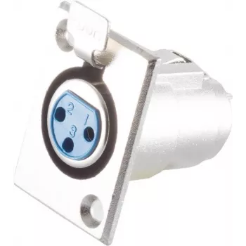 Conector hembra XLR ShiverPeaks BS55021 conector de audio para montaje en brida