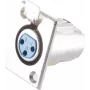 Conector hembra XLR ShiverPeaks BS55021 conector de audio para montaje en brida