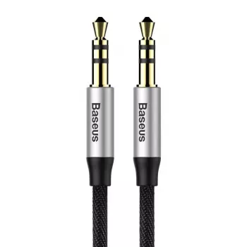 Cable de audio Baseus Yiven conector jack 3,5 mm M30 1,5 m plateado + negro