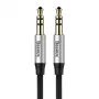 Cable de audio Baseus Yiven conector jack 3,5 mm M30 1,5 m plateado + negro