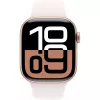 APPLE Watch Series 10 GPS 42 mm caja de aluminio oro rosa con correa deportiva rosa claro - S/M