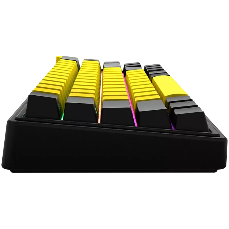 Teclado gaming mecánico LORGAR KBP70MW 65% negro amarillo distribución EN