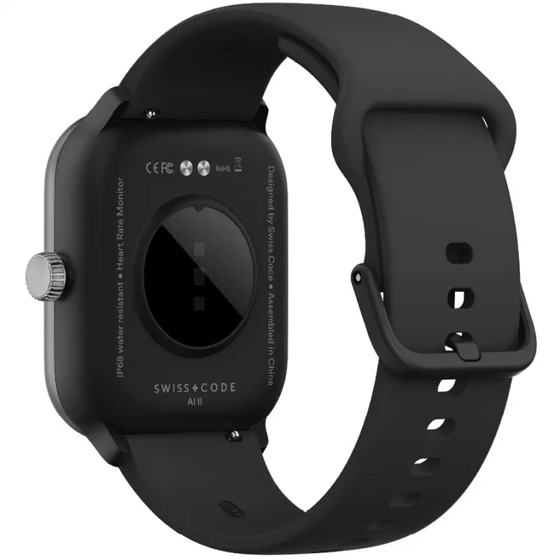 Beafon SmartWatch 201 (201_EU001BS) reloj inteligente, cuadrado, negro y plata