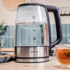 Cecotec ThermoSense 340 Clear hervidor eléctrico, 2200 W, 1,7 l, base giratoria, transparente