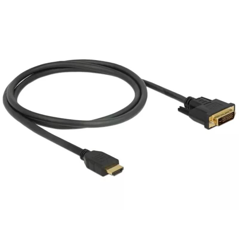 DeLOCK 85652 Adaptador de cable de vídeo 1 m HDMI tipo A (estándar) DVI negro (85652)