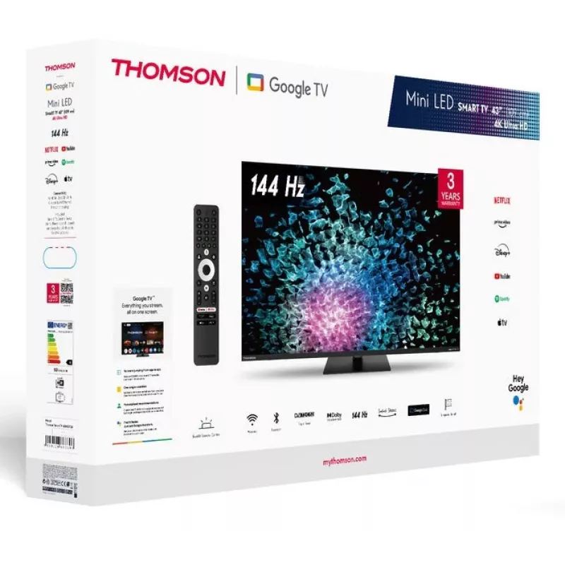Thomson 43MG7C15 - Smart TV LED 4K, Google TV, 43, 144 Hz