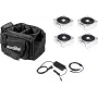 EUROLITE 20000444 set de paneles LED planos – 4× paneles IP con batería, cargador y bolsa blanda