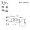 Mueble TV Cama EF LUCCA 180x40x59 cashmere