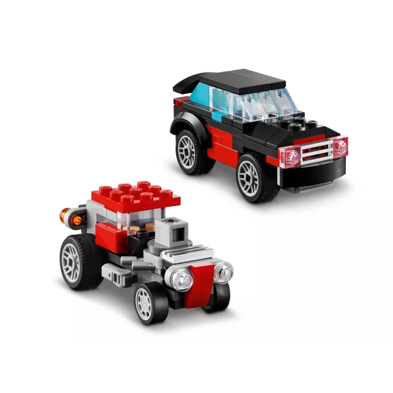 LEGO Creator 3-in-1 31146 Camión de plataforma con helicóptero