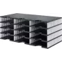 styrodoc trio caja de archivo de documentos poliestireno negro - blanco (268-0304.09)