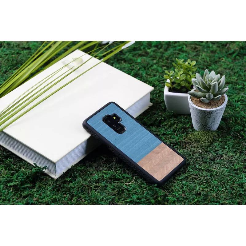 Funda para smartphone Man and Wood para Samsung Galaxy S9 Plus — Denim negro