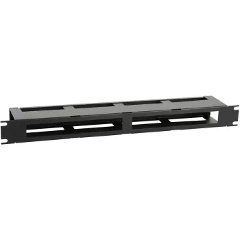 Panel de gestión de cables LOGON RAO420BL 1U negro 19 pulgadas