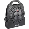 Tambor de cable Hazet 161N-3D, 10,00 m cable, negro, alargador eléctrico portátil