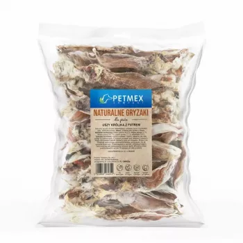 Snacks para perros PETMEX orejas de conejo con pelo 200 g