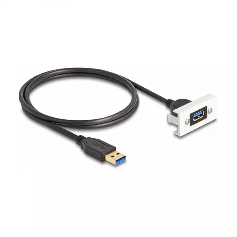 Módulo DeLOCK Easy 45 SuperSpeed USB USB 3.2 Gen 1 conector hembra USB Type-A a conector macho 1m
