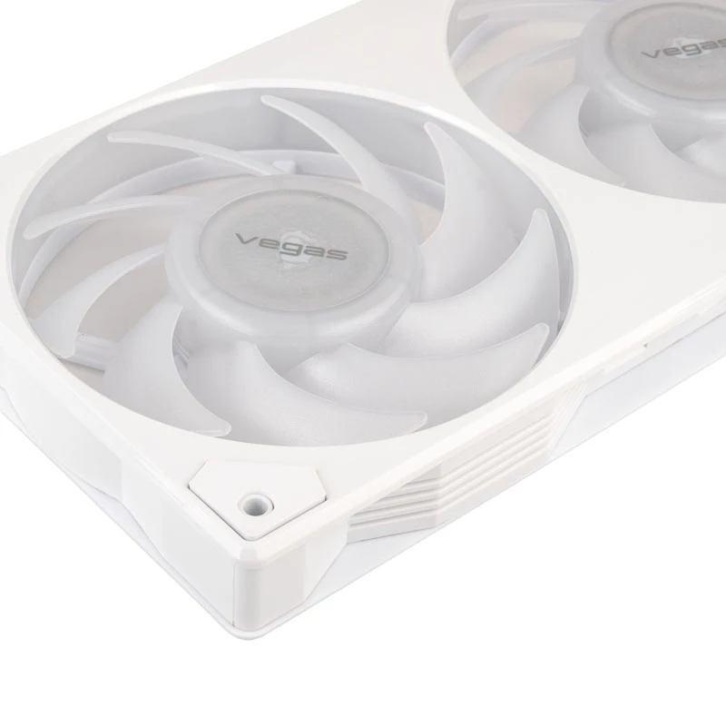 Ventilador de caja AKASA Vegas A36 ARGB, 360 mm, blanco