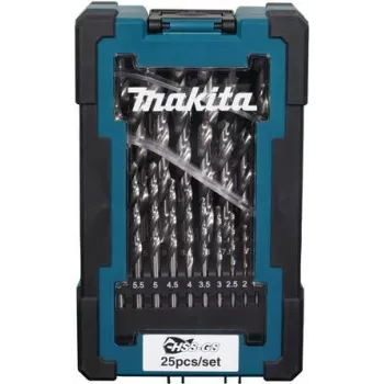 Juego de brocas Makita D-78368 HSS-GS, 25 piezas, acero rápido de alto rendimiento