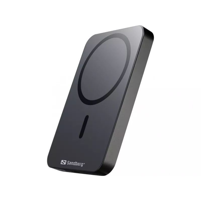 Batería externa portátil Sandberg Mag Wireless Powerbank 5000 ALU, 5000 mAh