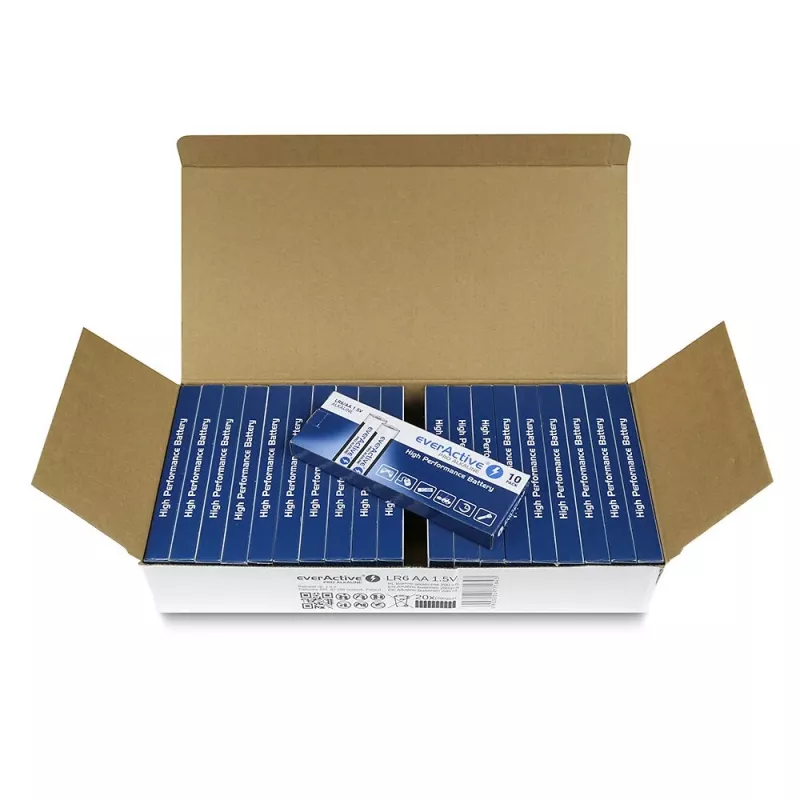 Pilas alcalinas AA desechables everActive LR610PAKPA, 1,5 V, 3000 mAh, pack de 10