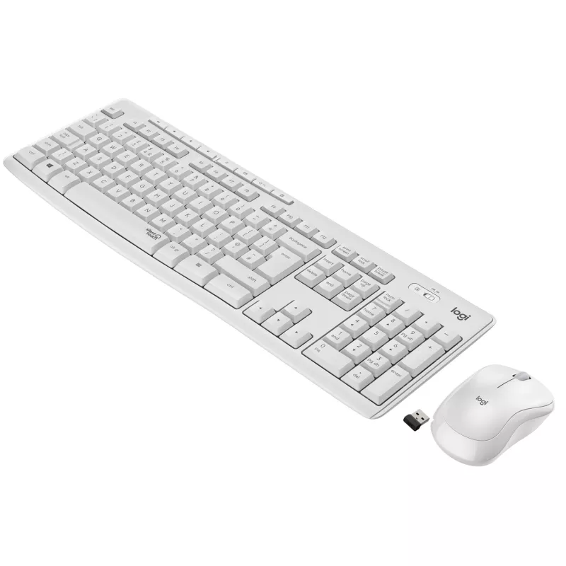 Logitech MK295 Silent - Conjunto de teclado y ratón - Inalámbrico - 2,4 GHz - Italiano - Blanco crema