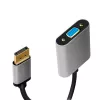 LogiLink CDA0109 Adaptador de cable DisplayPort a VGA 0,15 m Negro Gris