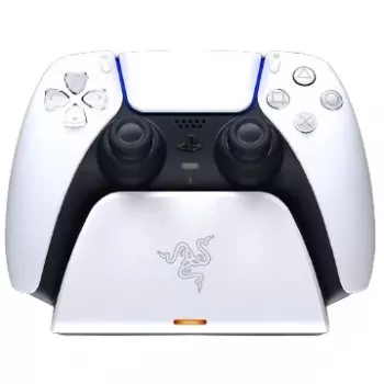 Base de carga Razer RC21-01900100-R3U1 para mando de PlayStation 5 — blanca, carga un mando, incluye cable USB-C a USB-A