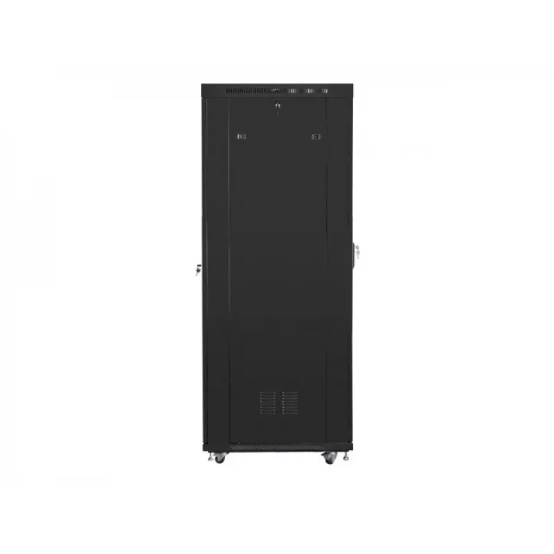 Lanberg FF01-8042-12BL armario rack de suelo de 19 pulgadas 42U, 800x1000x2127,5 mm, puerta de cristal, LCD, IP20, para montar, negro