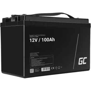 Batería de coche/naútica y ocio Green Cell AGM30 12 V 100 Ah plomo-ácido sellada (VRLA), sin mantenimiento, 171×214×330 mm