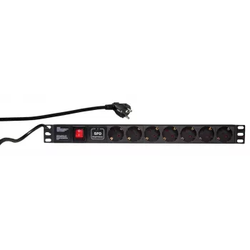 Protección contra sobretensiones LogiLink PDU7C01 negro 7 salidas de CA 230 V 2 m