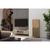 Vitrina KAMARO 2DK estrecha/GŁ roble ARTISAN