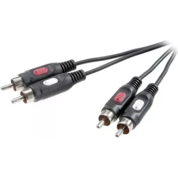 SpeaKa Professional cable de conexión de audio RCA [2x conector macho RCA - 2x conector macho RCA] 1,50 m negro (SP-7869764)