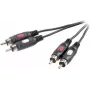 SpeaKa Professional cable de conexión de audio RCA [2x conector macho RCA - 2x conector macho RCA] 1,50 m negro (SP-7869764)