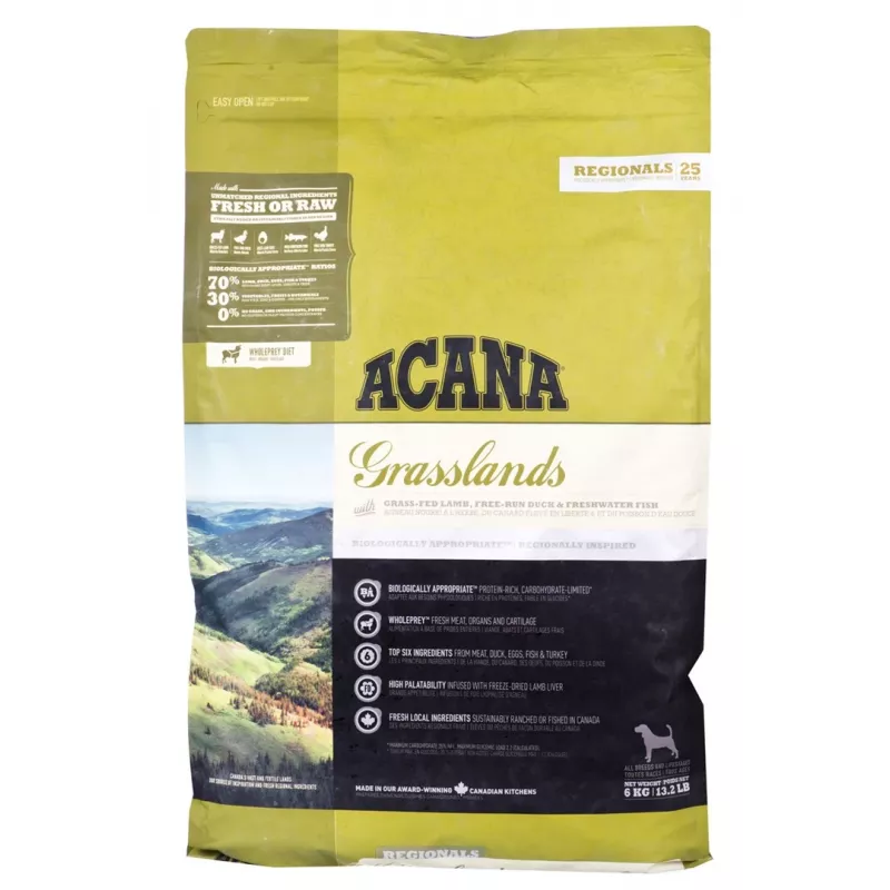 ACANA Highest protein Grasslands Dog - Pienso para perros - 6 kg