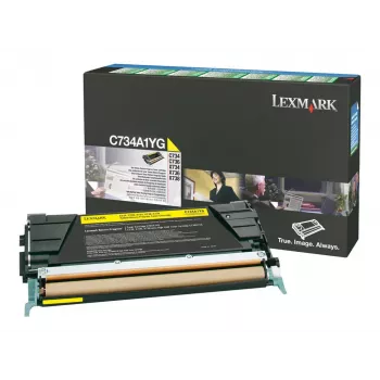 Lexmark - tóner - 1 x amarillo - 6000 páginas - LRP / LCCP (C734A1YG)