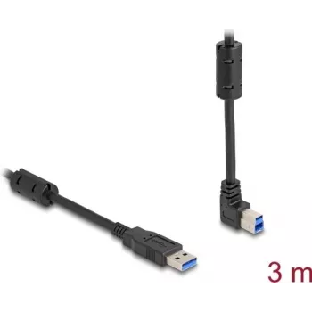 Cable USB DeLOCK conector macho Type-A a conector macho Type-B 90° acodado hacia arriba 3 m