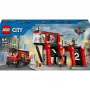 Juguete de construcción LEGO City Parque de bomberos con camión de escalera 60414 — 843 piezas, 5 minifiguras, 220×320×140 mm