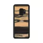 Funda para smartphone de madera para Samsung Galaxy S9, ébano blanco/acabado negro