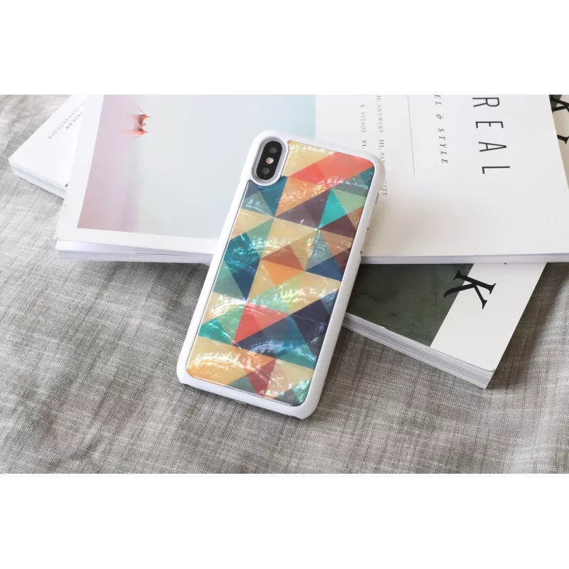Funda protectora iKins para iPhone XS/S Mosaik blanco