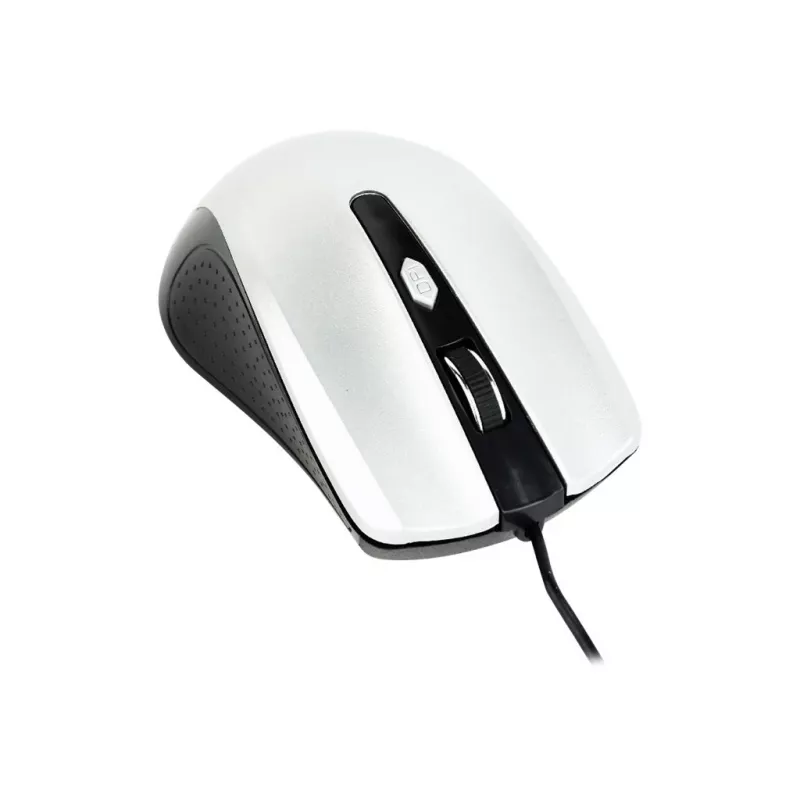 Ratón óptico ambidiestro con cable GEMBIRD MUS-4B-01-BS, USB Type-A, 1200 DPI, 4 botones, negro/plata