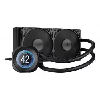 Refrigeración líquida todo en uno Corsair Nautilus 240 RS LCD 12 cm Negro